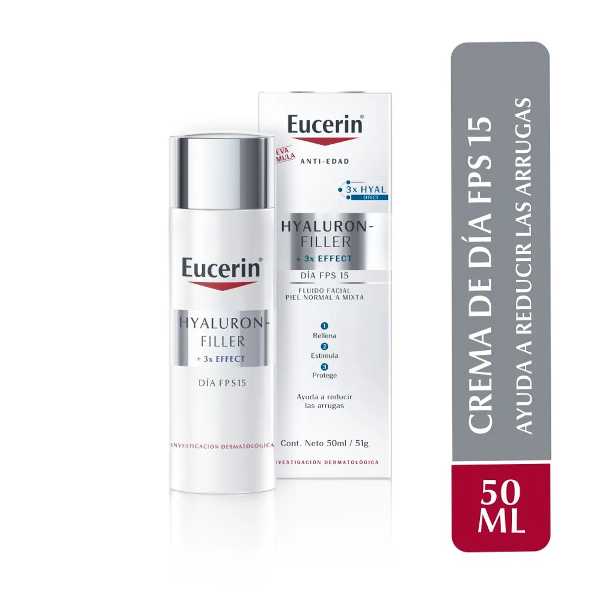 EUCERIN - Eucerin Facial Hyaluron-Filler Día + Solar HydroFluid