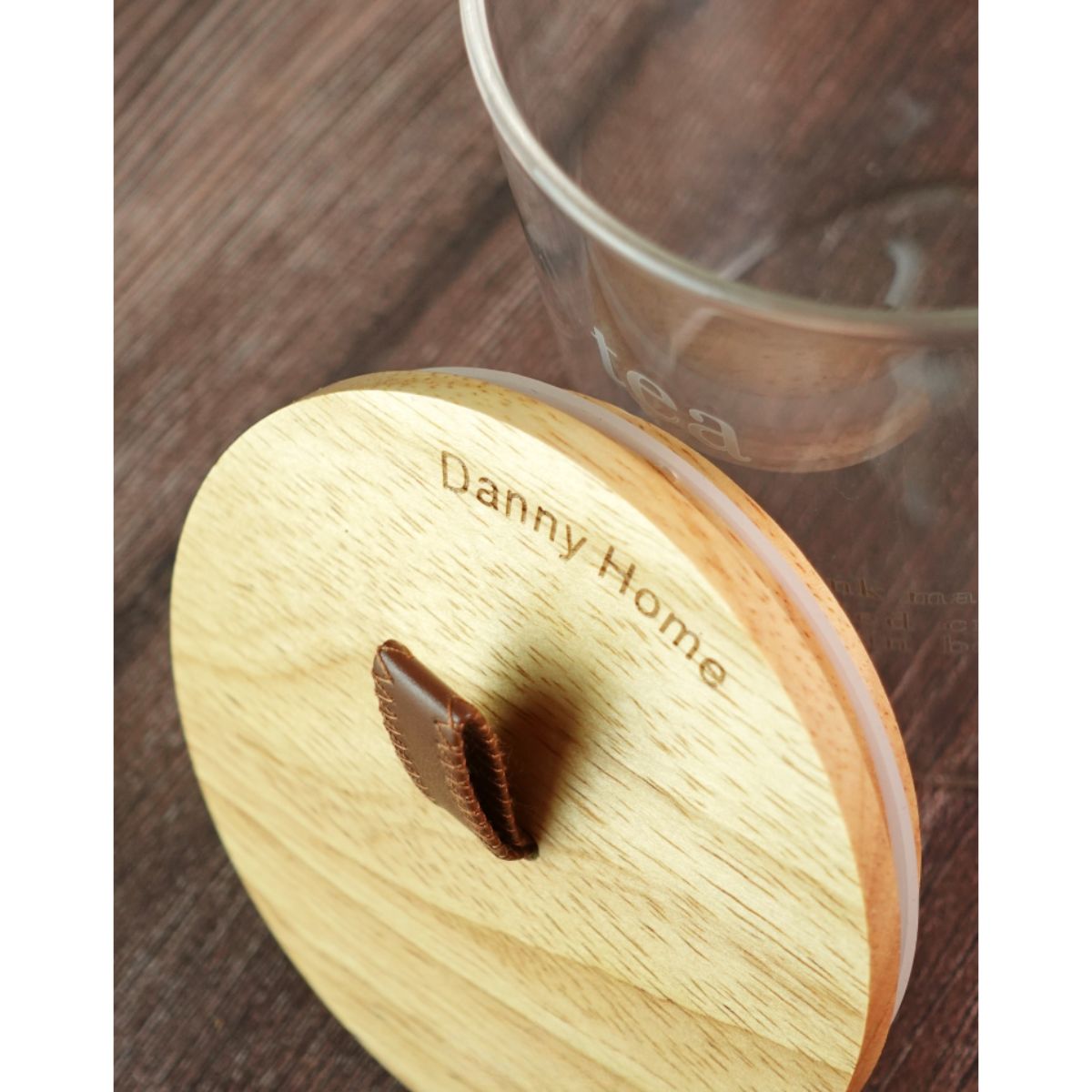 GENERICO - Set 3 Frascos Vidrio Tapa Madera Organizador Té Café Azúcar