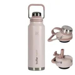 BUFFER FLASK - Termo Botella Agua Termica Buffer Acero Inox 1 Litro - Rosa