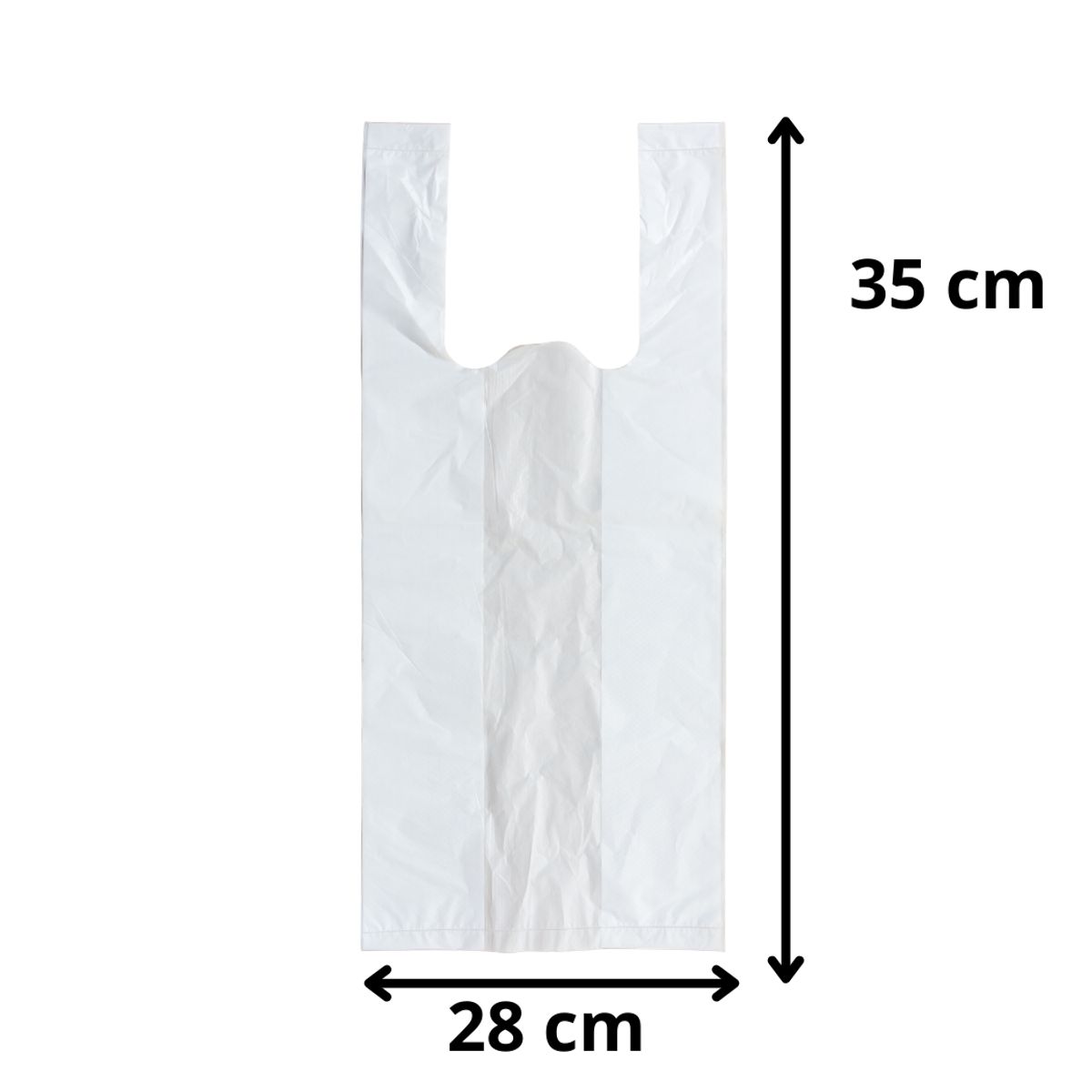 GENERICO - Bolsas Camiseta Plásticas Blancas 28x35cm Pack 500und  Bolsa Multiusos Aseo
