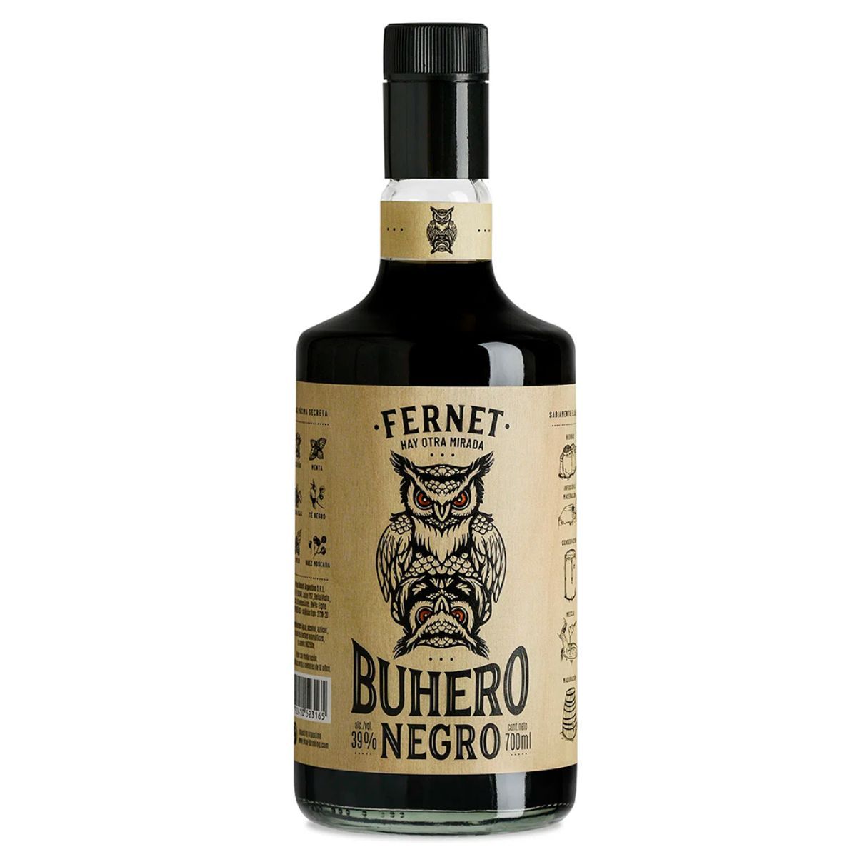 FERNET - LICOR BUHERO FERNET NEGRO 39° 700CC