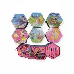 GENERICO - Set Escolar Arte Y Dibujo 46pzs Caja Giratoria Para Niños