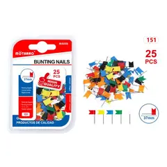GENERICO - Chinchetas de Colores 37mm 25pcs