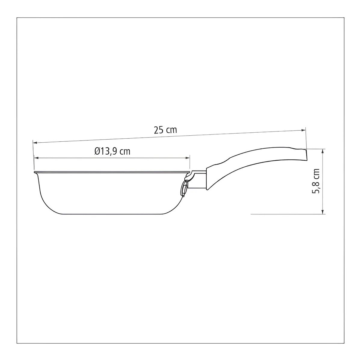 PANELUX - Sarten Para Huevo 14cm Panelux Tapa Granito Antiadherente Negro