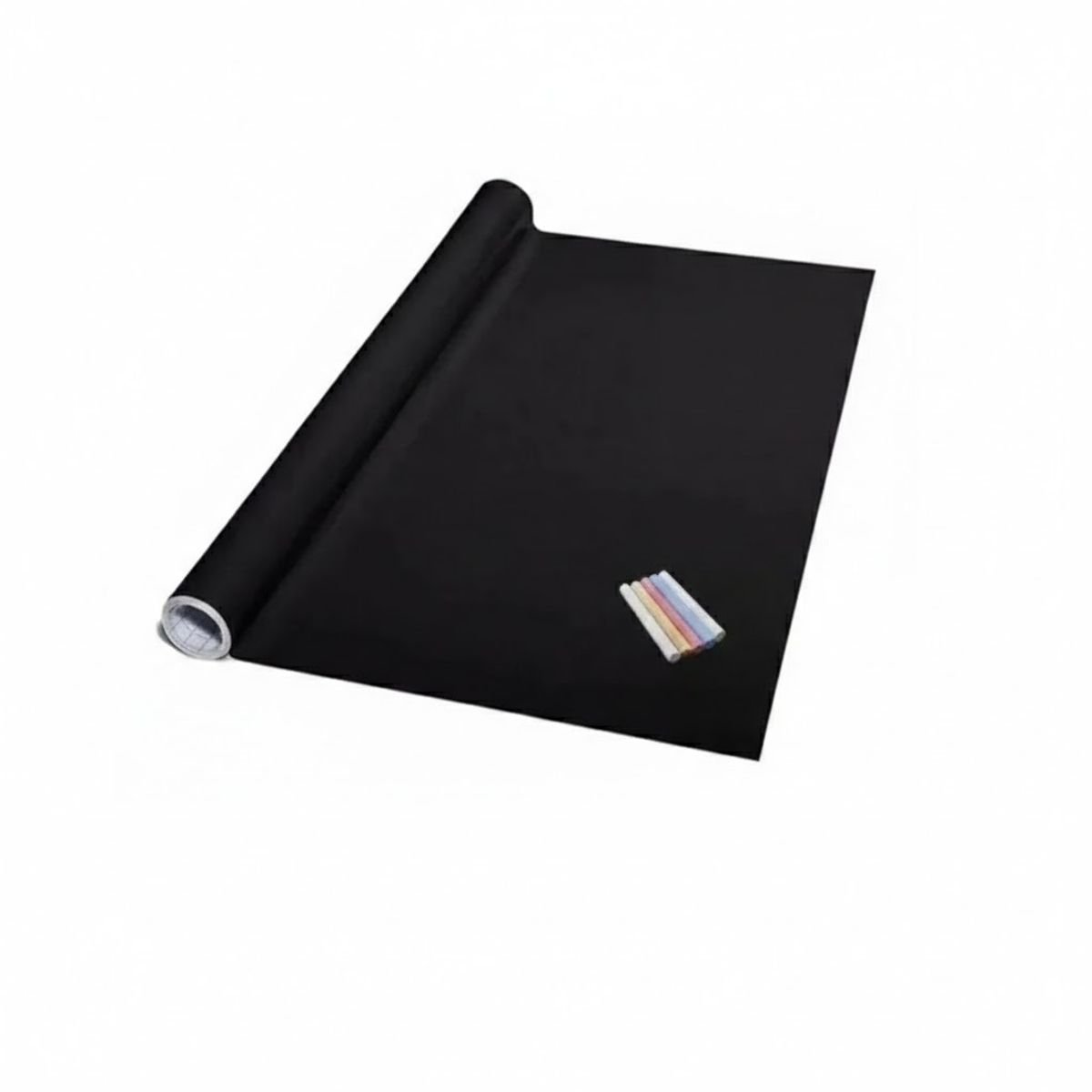 GENERICO - Pizarra Adhesiva Papel Sticker Negro tizas Colores 60x200