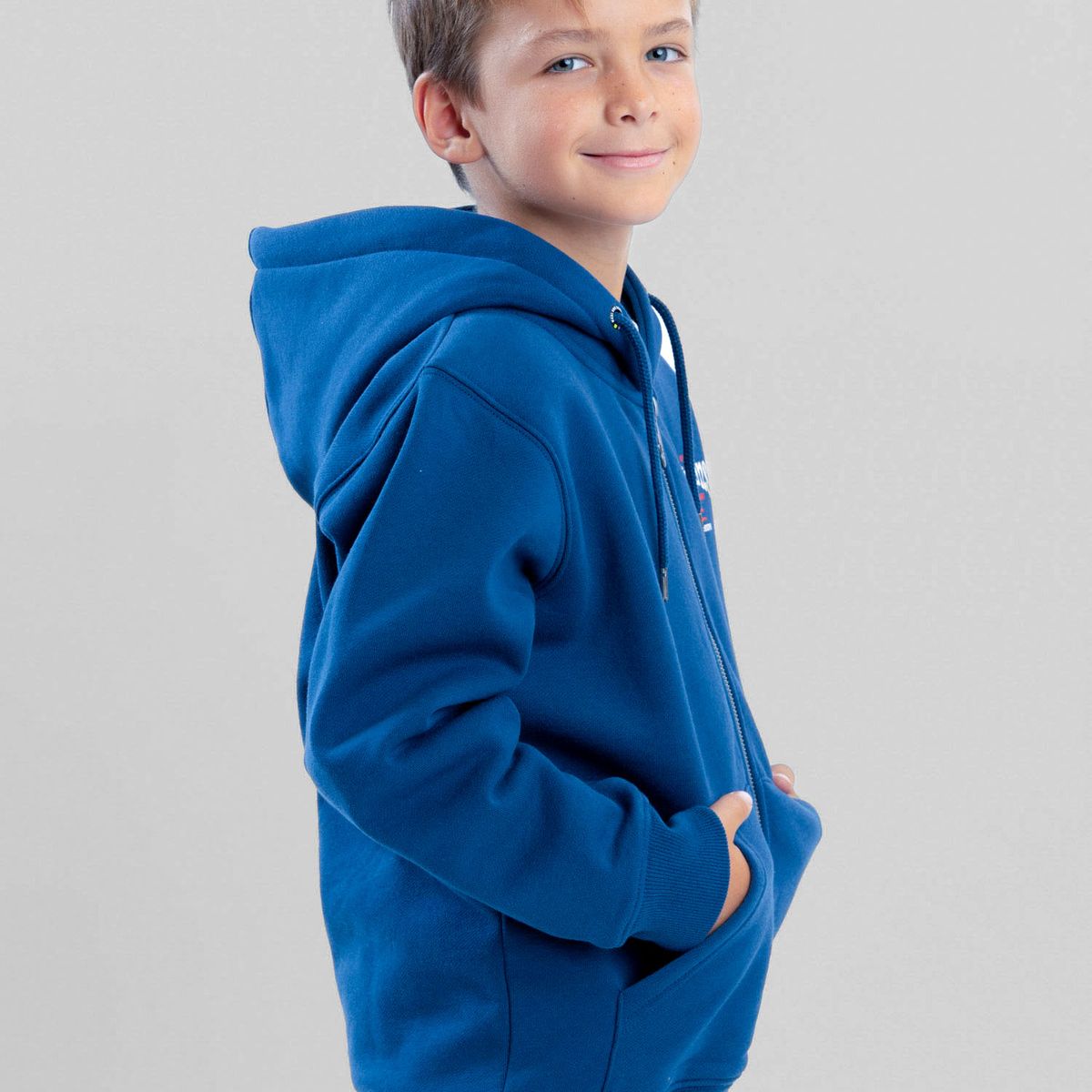 MAUI AND SONS - Poleron FZ Skyward Celeste Infantil Maui And Sons
