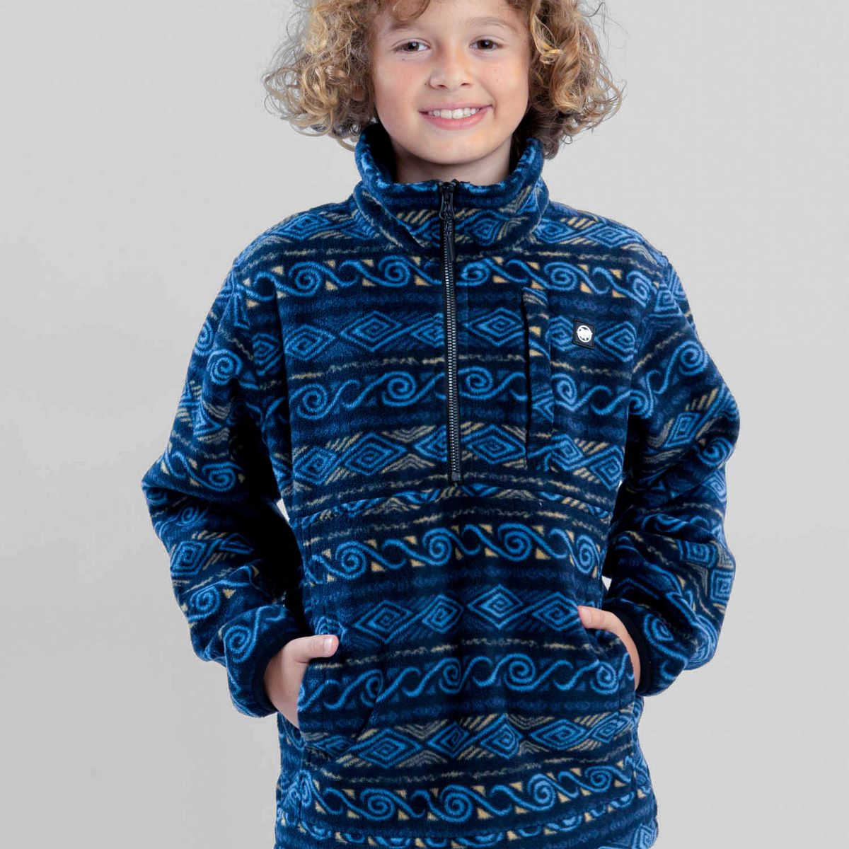 MAUI AND SONS - Poleron Polar Andean Lake Multicolor Infantil Maui And Sons