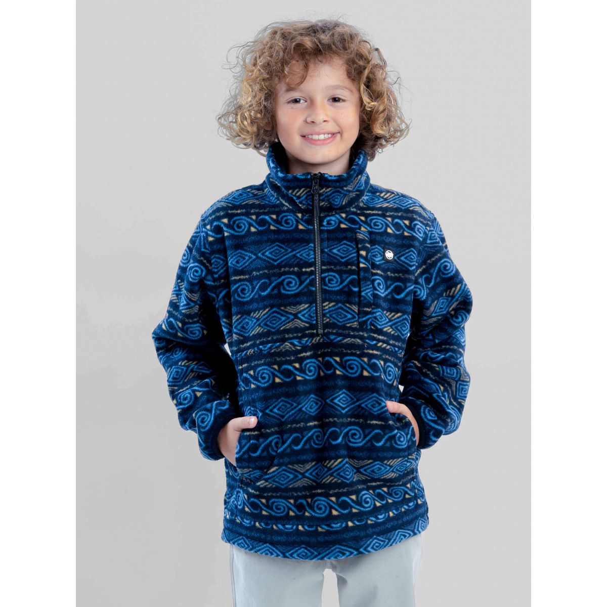 MAUI AND SONS - Poleron Polar Andean Lake Multicolor Infantil Maui And Sons