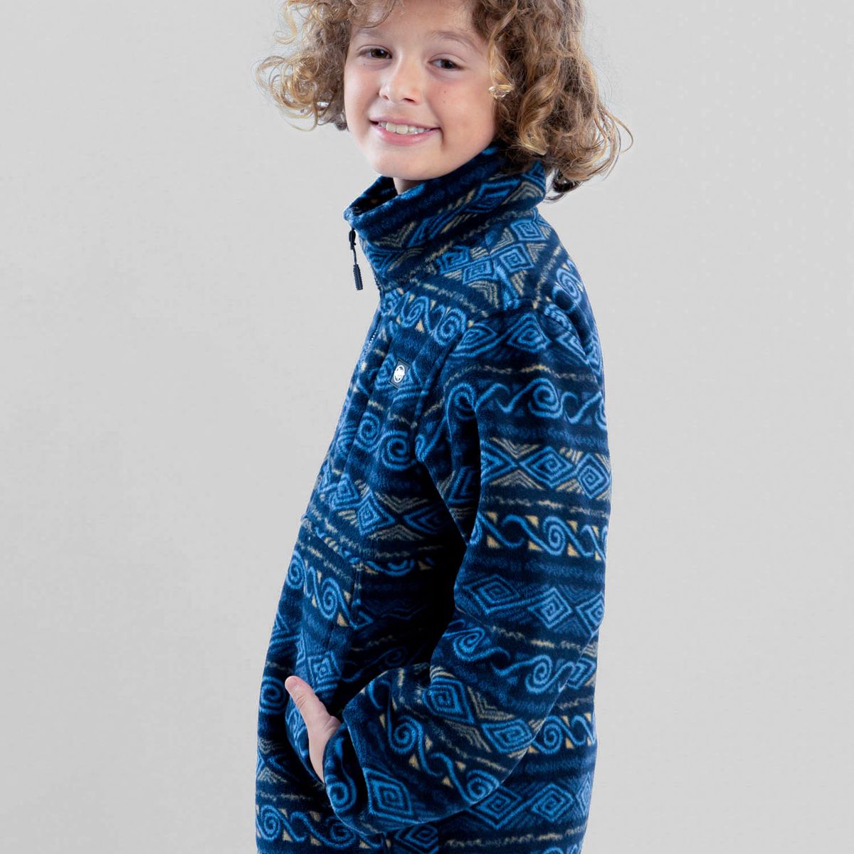 MAUI AND SONS - Poleron Polar Andean Lake Multicolor Infantil Maui And Sons