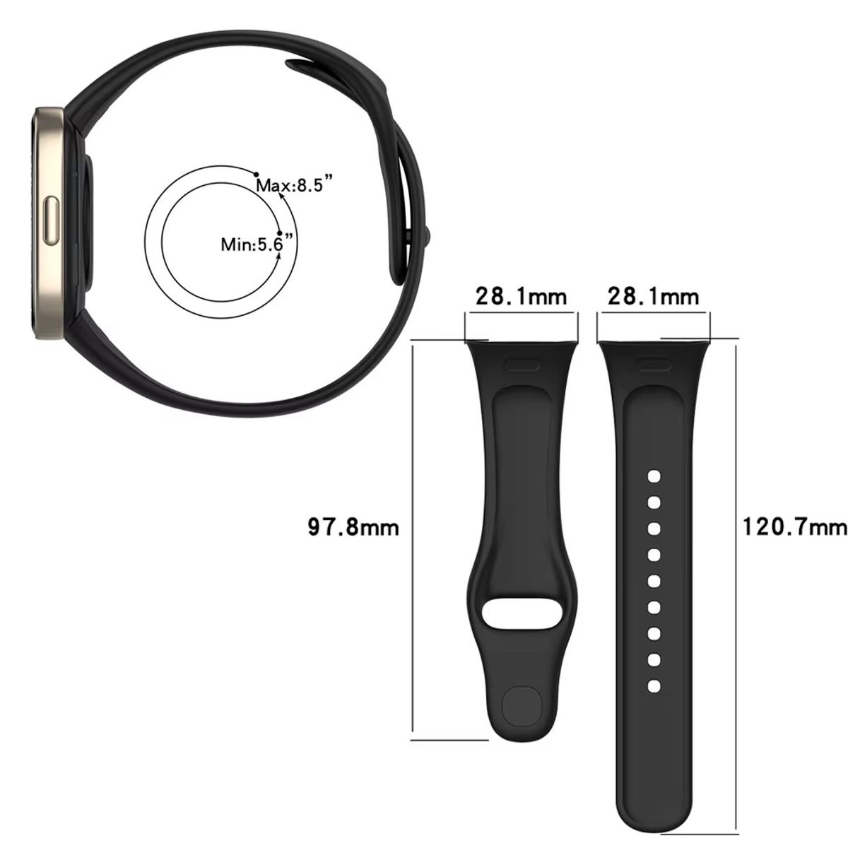 GENERICO - Correa Para Xiaomi Watch 3 / Negro