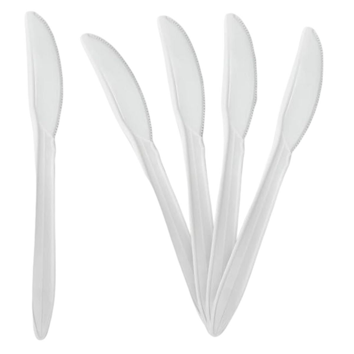 GENERICO - Cuchillos Compostables Blanco Pack 50 Und Blanco Cuchillo Desechable