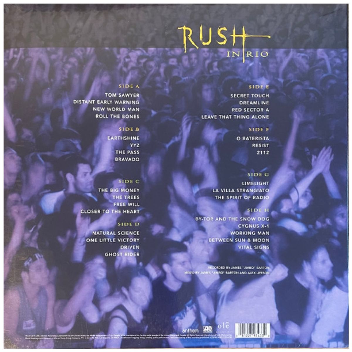 HITWAY MUSIC - RUSH - IN RIO 4LP - VINILO