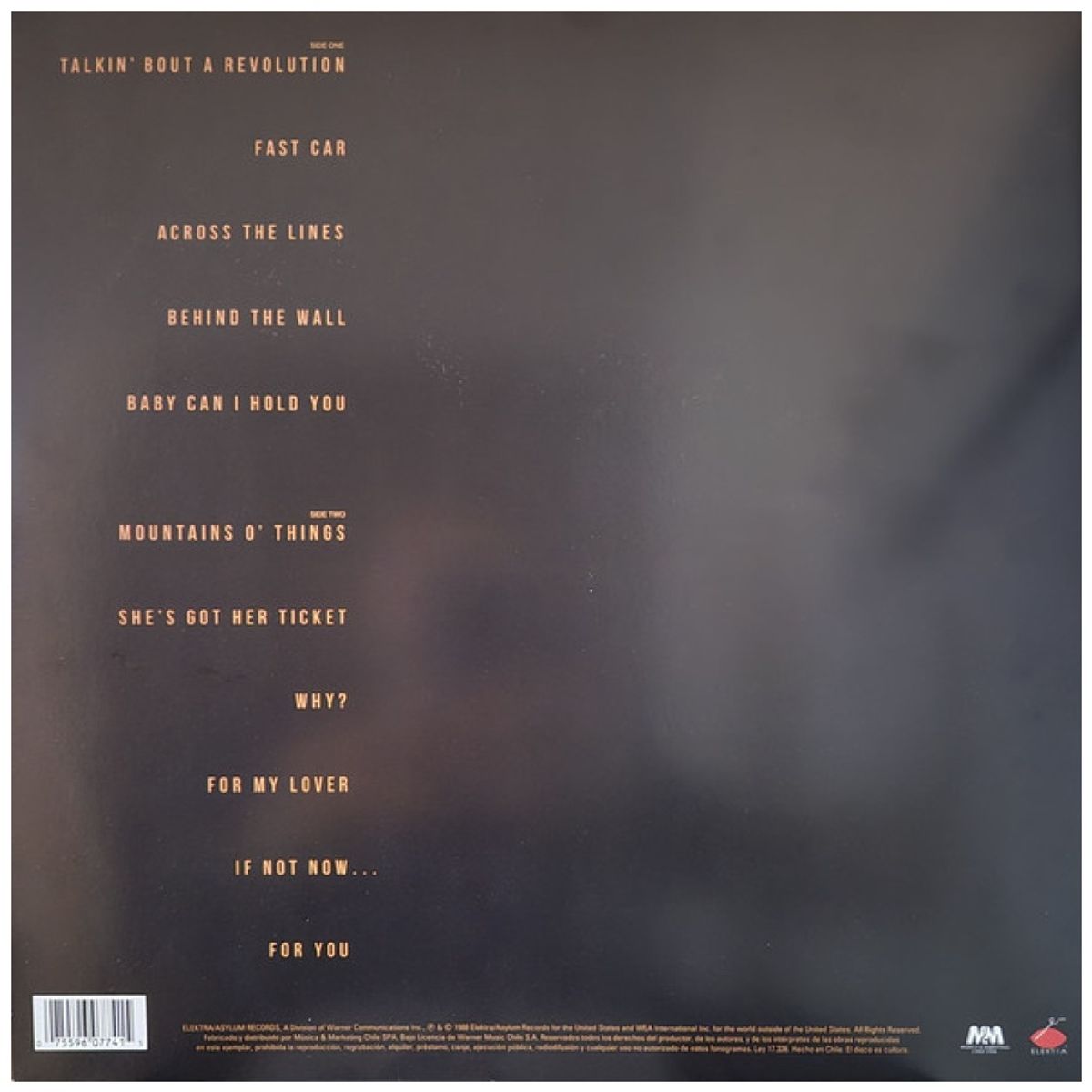 HITWAY MUSIC - TRACY CHAPMAN - TRACY CHAPMAN - VINILO