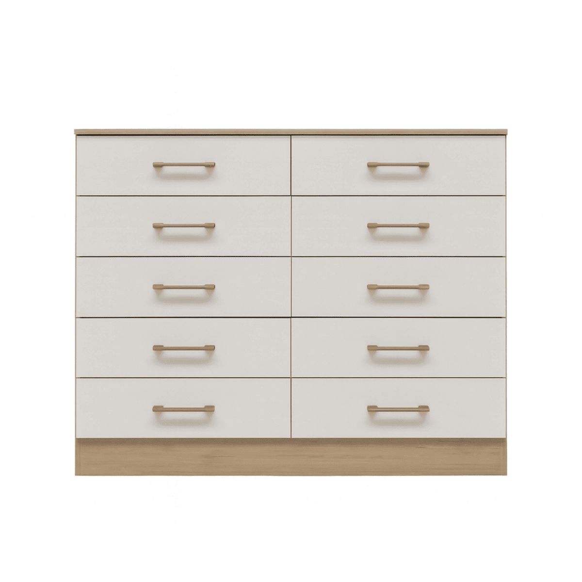 EXIT - Cómoda 10 Cajones 117x92x40 cm Beige