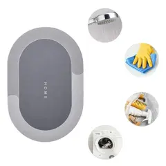 GENERICO - Alfombra De Baño Ovalada Antideslizante Súper Absorbente alfombra baño ovalada antideslizante