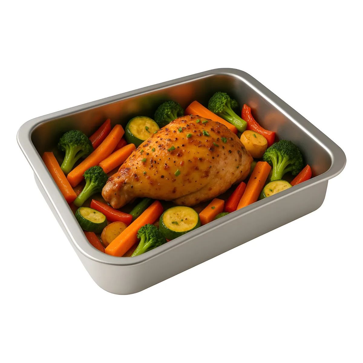 GENERICO - Bandeja Para Horno Bandeja Acero Inoxidable Multiuso 31x21cm Gris