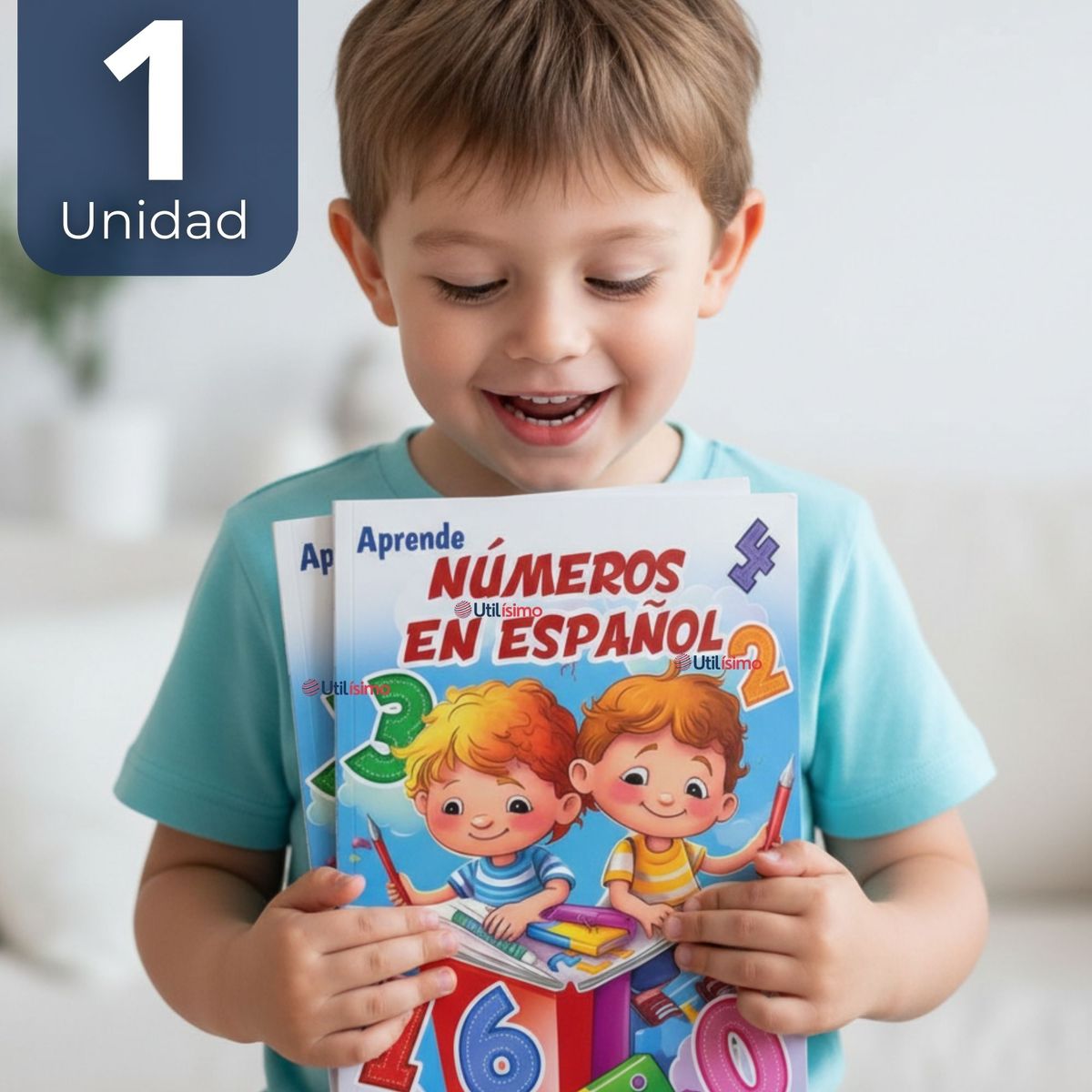 UTILISIMO - Libro De Aprendizaje Números En Español Educativo Diseños Surtidos