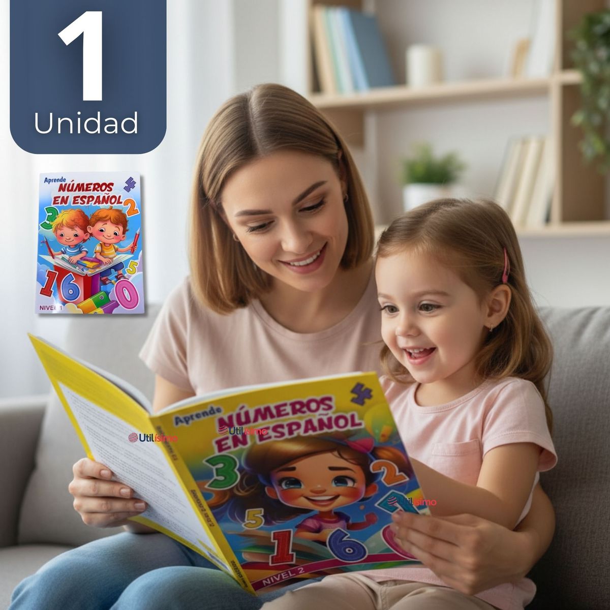 UTILISIMO - Libro De Aprendizaje Números En Español Educativo Diseños Surtidos
