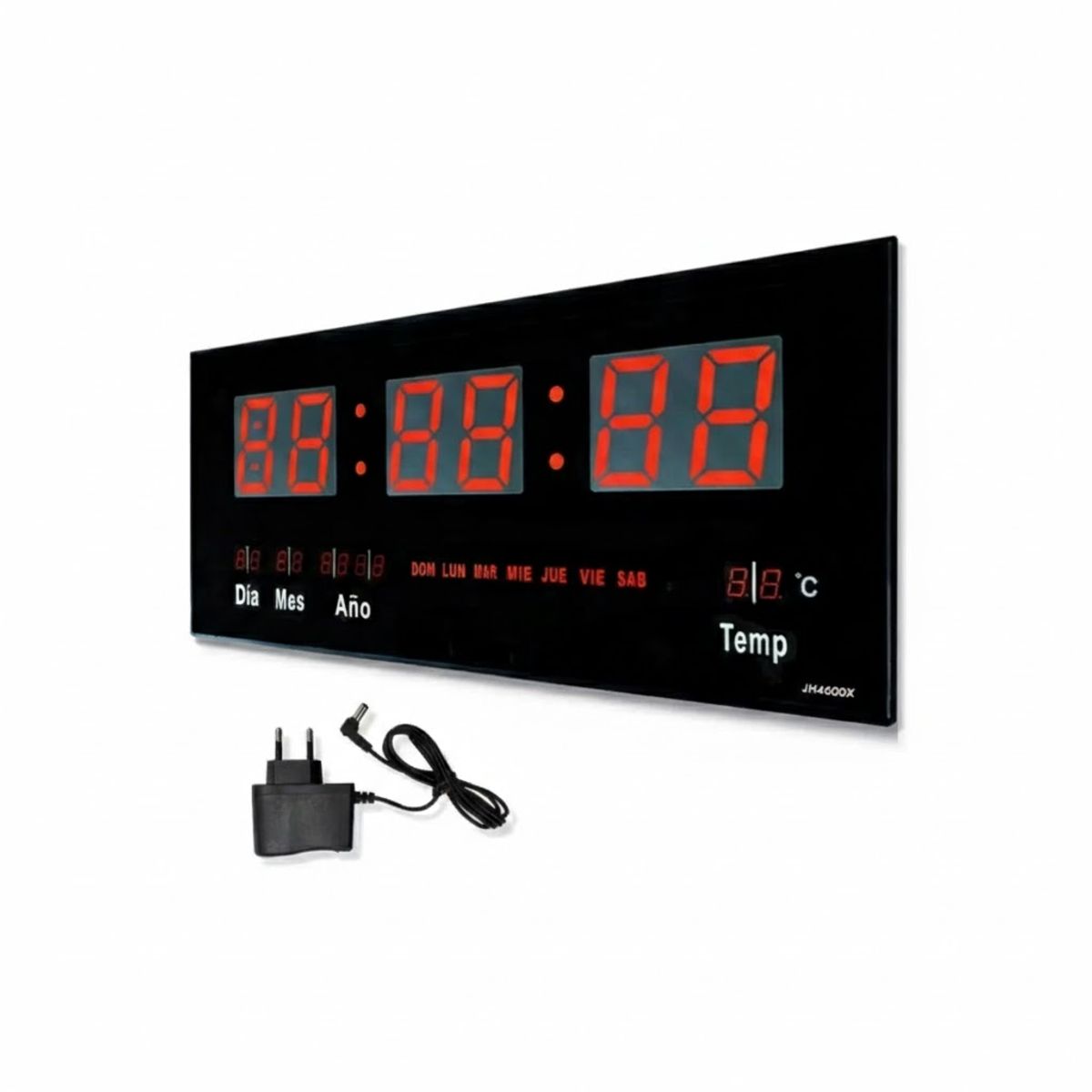 GENERICO - Reloj Digital Led Pared Hora Fecha Temperatura