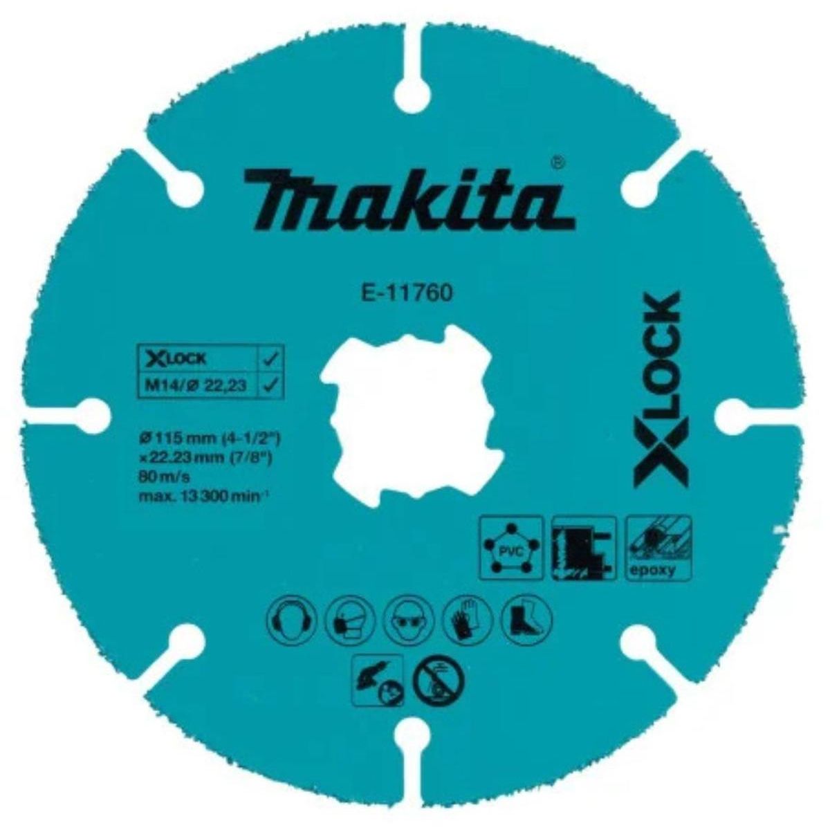 Disco Diamantado Grano Carburo 115mm X-LOCK Makita E-11760, marca MAKITA - Foto Principal
