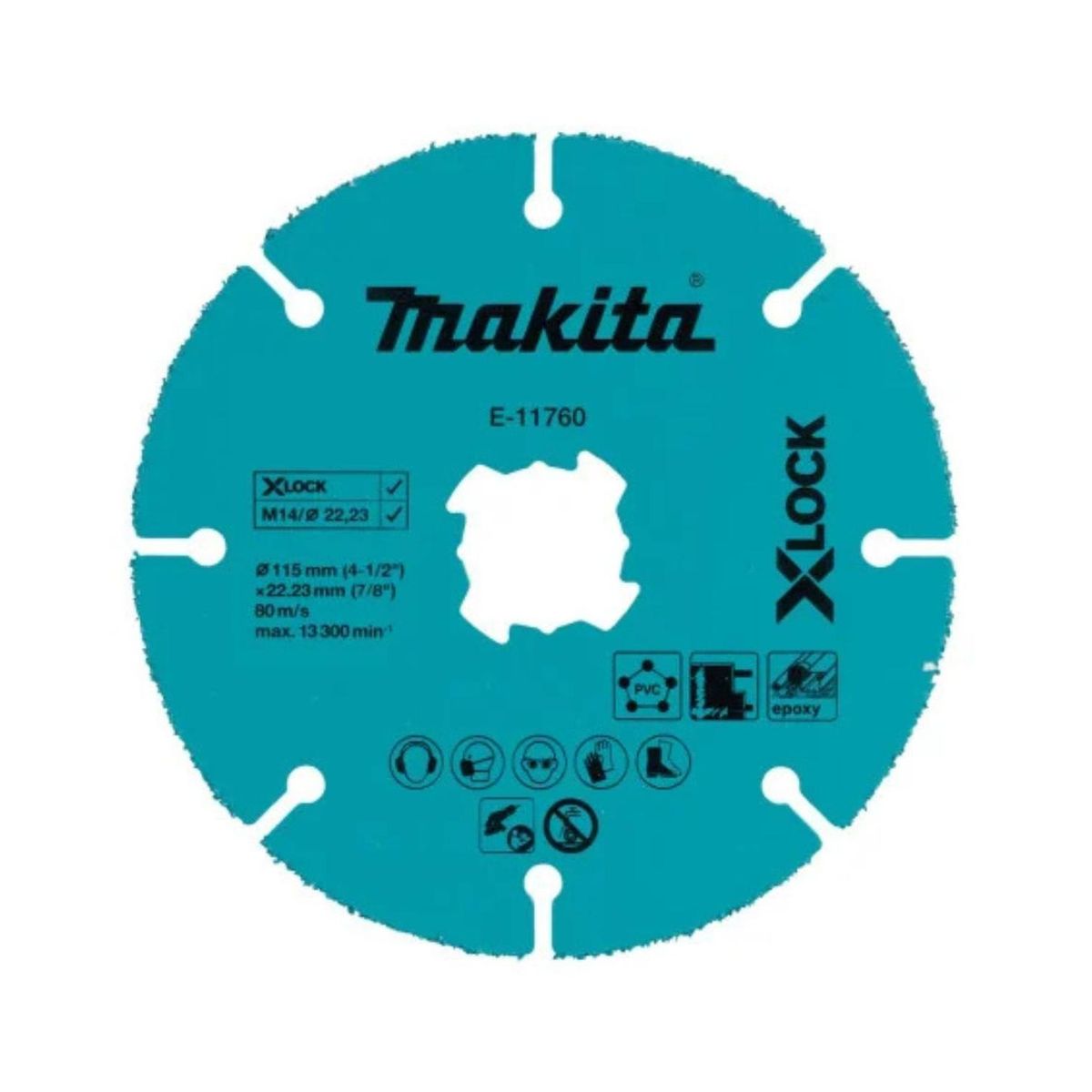 Disco Diamantado Grano Carburo 115mm X-LOCK Makita E-11760, marca MAKITA - Foto Principal
