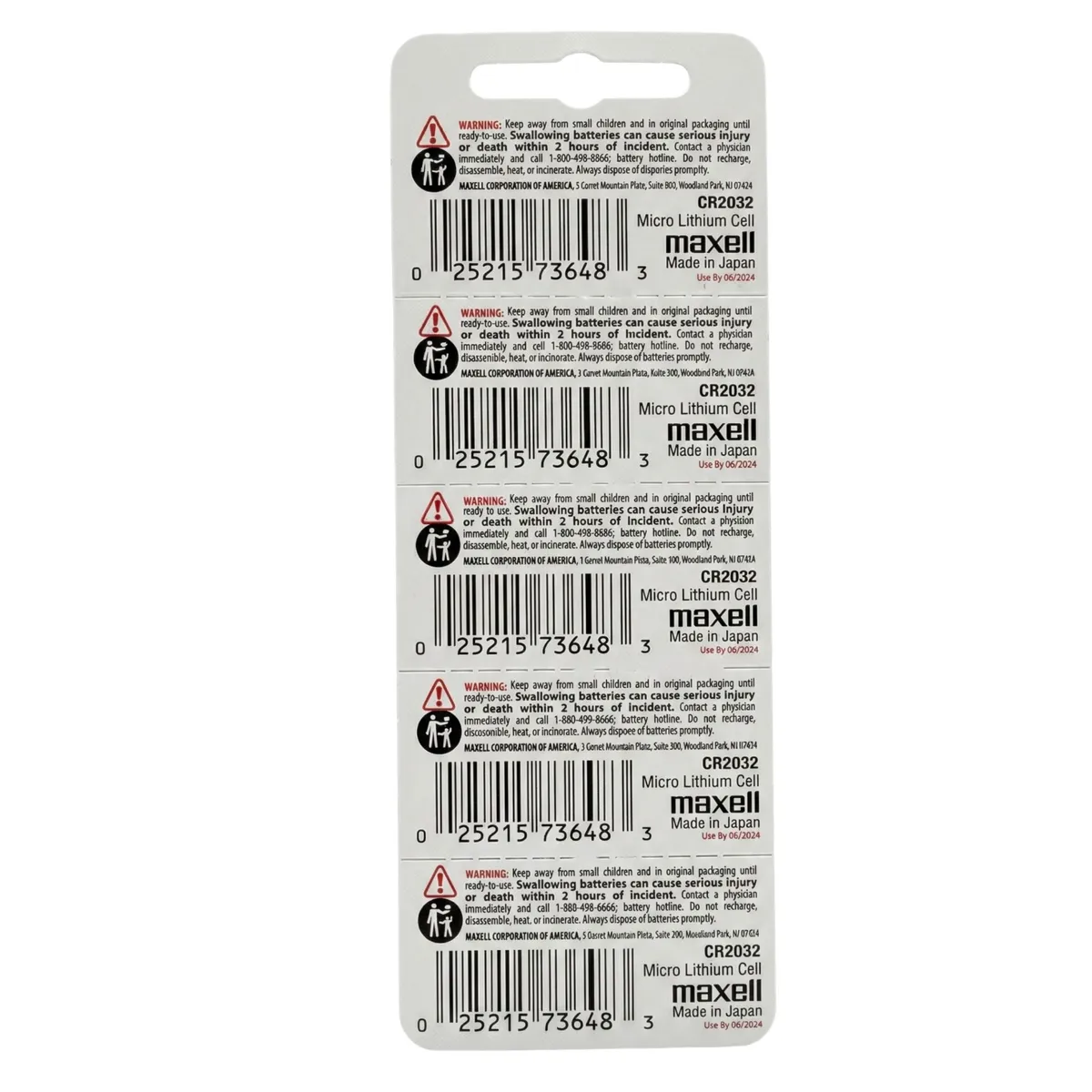 MAXELL - Pack 5 Pilas CR 2032 3v Maxell Tipo Botón Holograma
