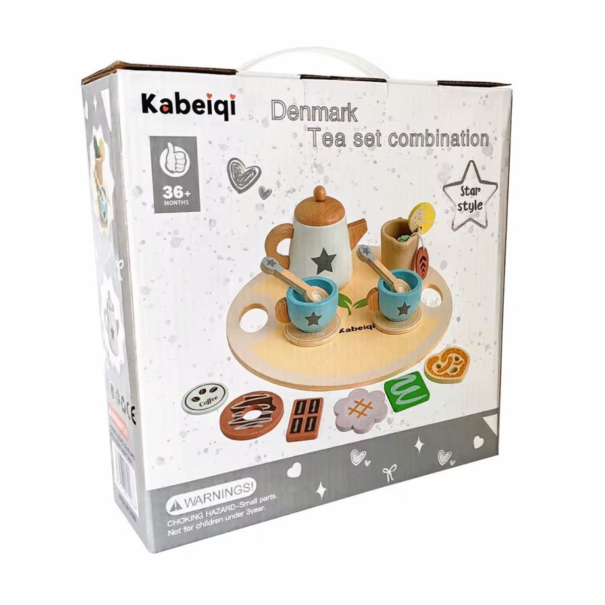 GENERICO - Juego De Tazas De Té Madera Juego De Rol Niños GRIS