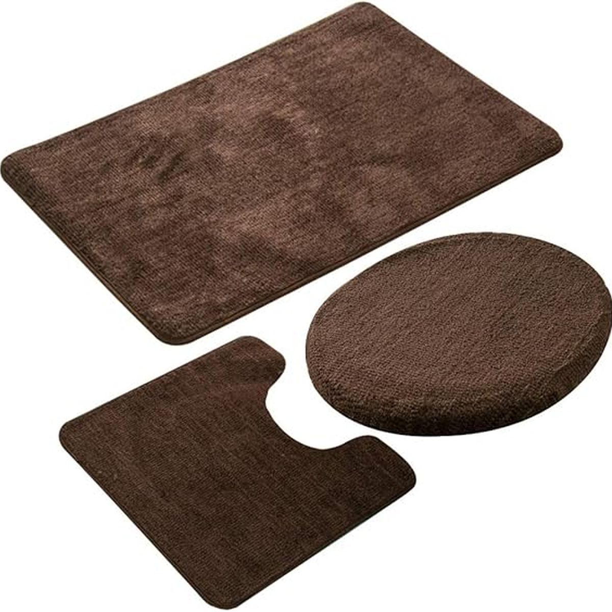 GENERICO - Set de baño 3 piezas unicolor elegante antideslizante wc 3en1 set baño 3 piezas unicolor elegante