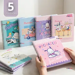 PROARTE - Pack 5 Cuadernos Universitarios Pochacco 100 Hojas Diseños Surtidos