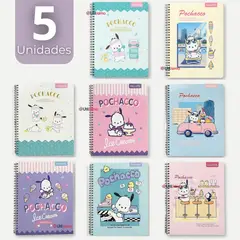 PROARTE - Pack 5 Cuadernos Universitarios Pochacco 100 Hojas Diseños Surtidos