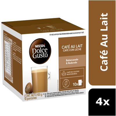 Imagen 2 del producto Pack 4 Café Nescafé Dolce Gusto® Au Lait 10 Cápsulas