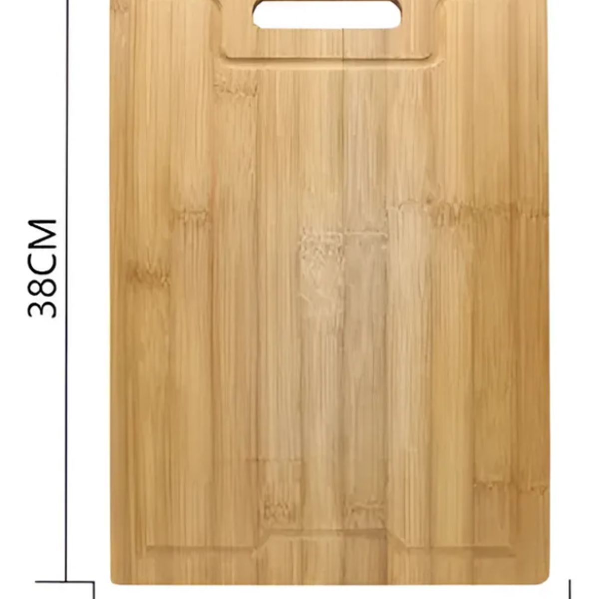 GENERICO - Tabla De Cortar Bambú 38x28 Cm Con Asa Y Canaleta