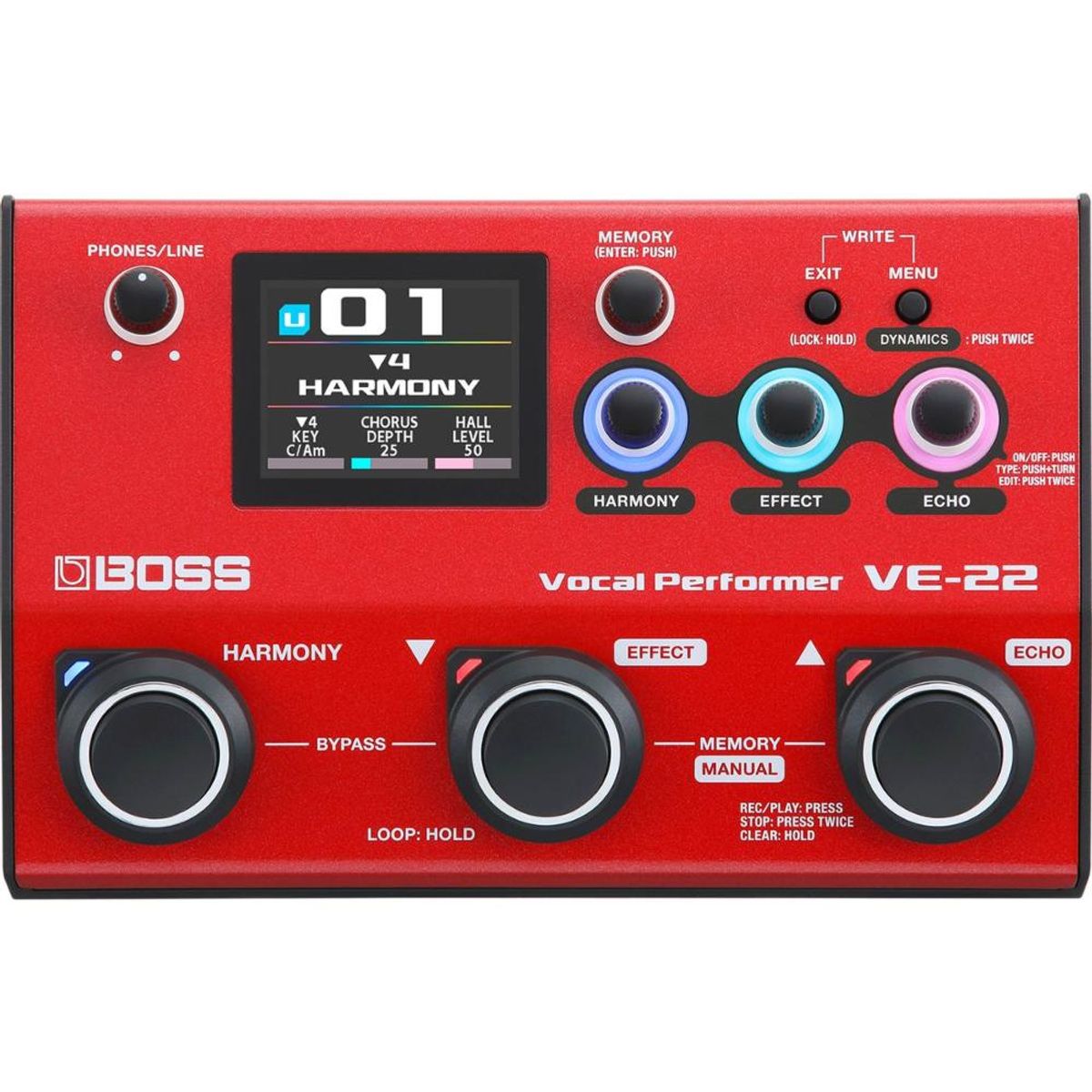 BOSS - Pedalera Multiefecto De Voz Boss VE-22