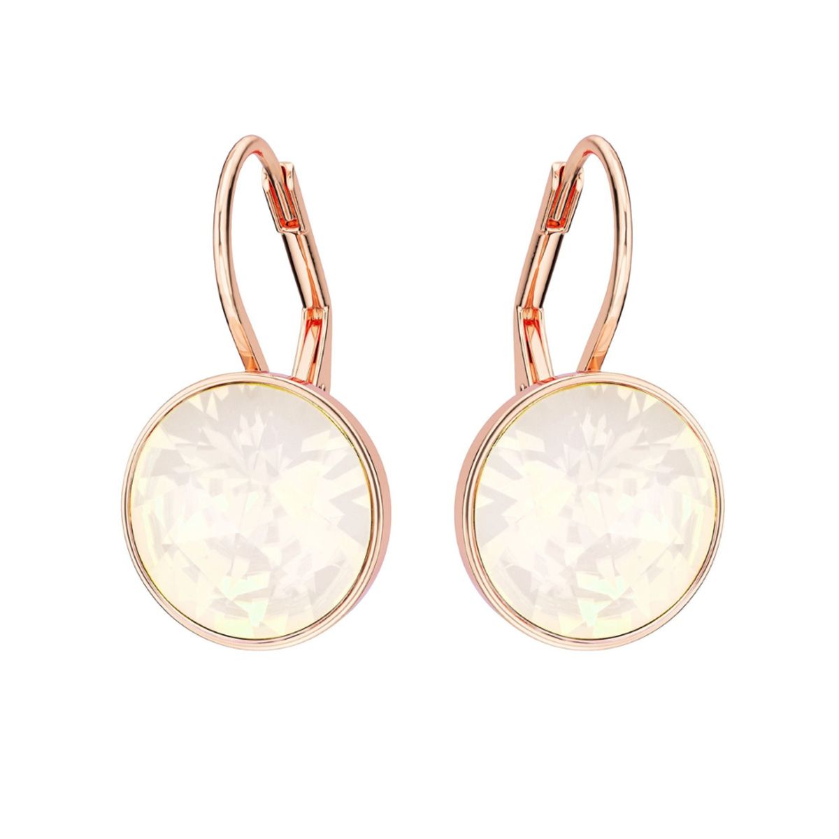 BLOOM CRYSTAL - Pendientes Bella con Cristales de Ópalo Blanco en Oro