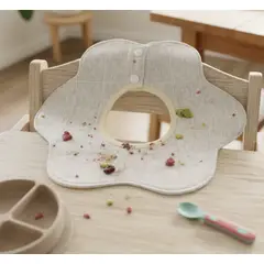 HAOKIDS - Babero estilo Nórdico 100% algodón y con entretela Impermeable 3 a 12 Meses