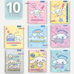 PROARTE - Pack 10 Cuadernos Universitarios Cinnamoroll 100 Hojas Diseños Surtidos