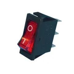 CC - Interruptor Simple 5A 220V Rojo Kcd8-111N Ccd