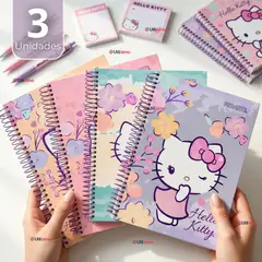 PROARTE - Pack 3 Cuadernos Universitario Hello Kitty 150 Hojas Tapa Gruesa Diseños Surtidos
