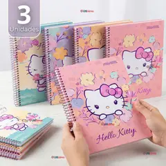 PROARTE - Pack 3 Cuadernos Universitario Hello Kitty 150 Hojas Tapa Gruesa Diseños Surtidos