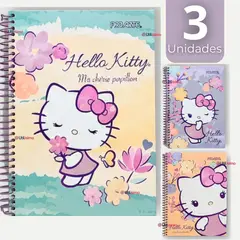 PROARTE - Pack 3 Cuadernos Universitario Hello Kitty 150 Hojas Tapa Gruesa Diseños Surtidos