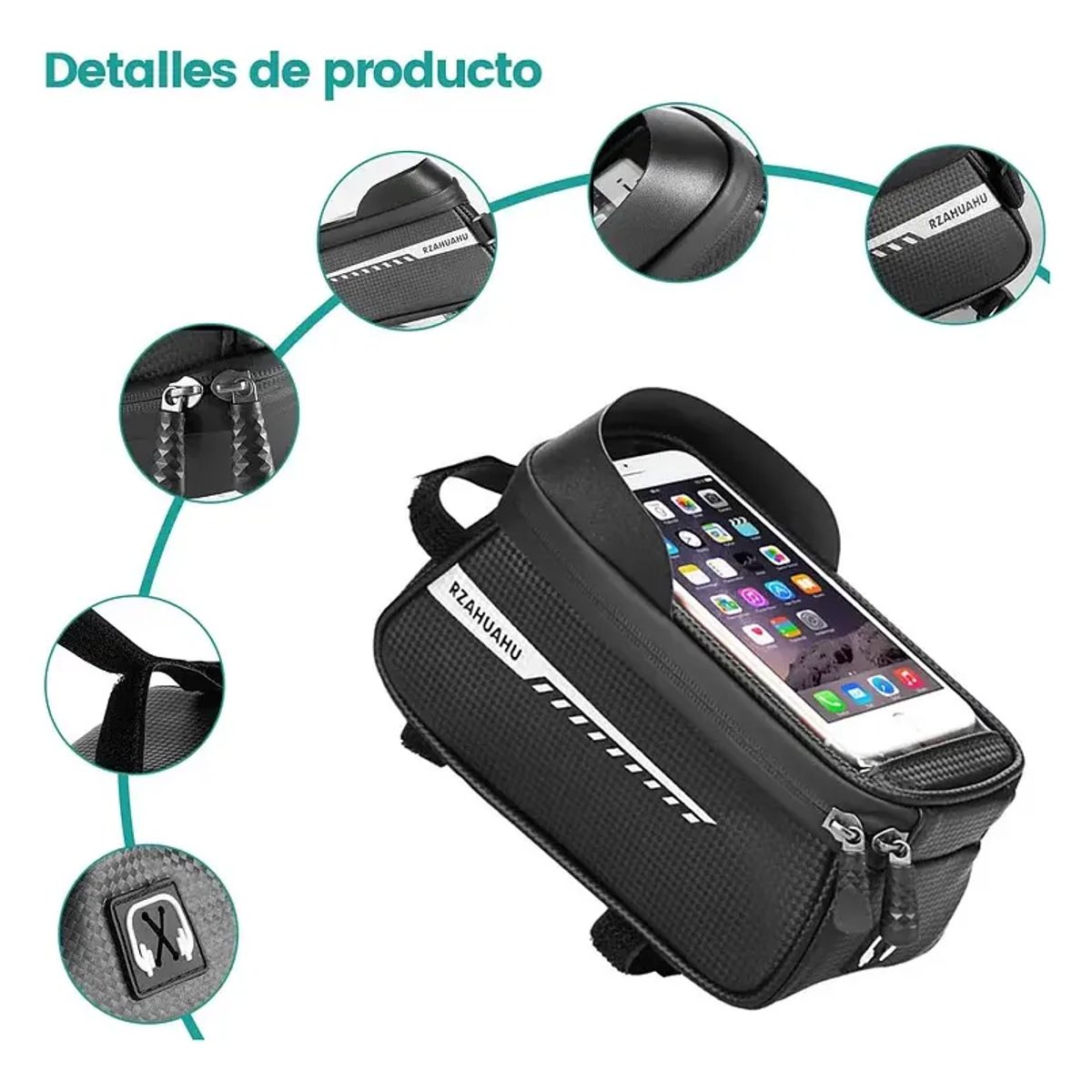 GENERICO - Bolso Porta Celular Bicicleta Impermeable 6.5 Pulg Soporte