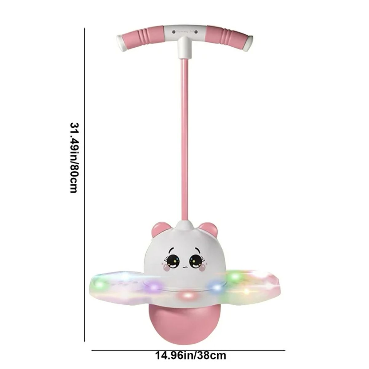 GENERICO - Pelota Saltarina Infantil con Luz - Negro Plástico