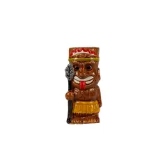 GENERICO - Vaso Tiki Guerrero Máscara Roja 485 ML - Rojo 485 ml Cerámica