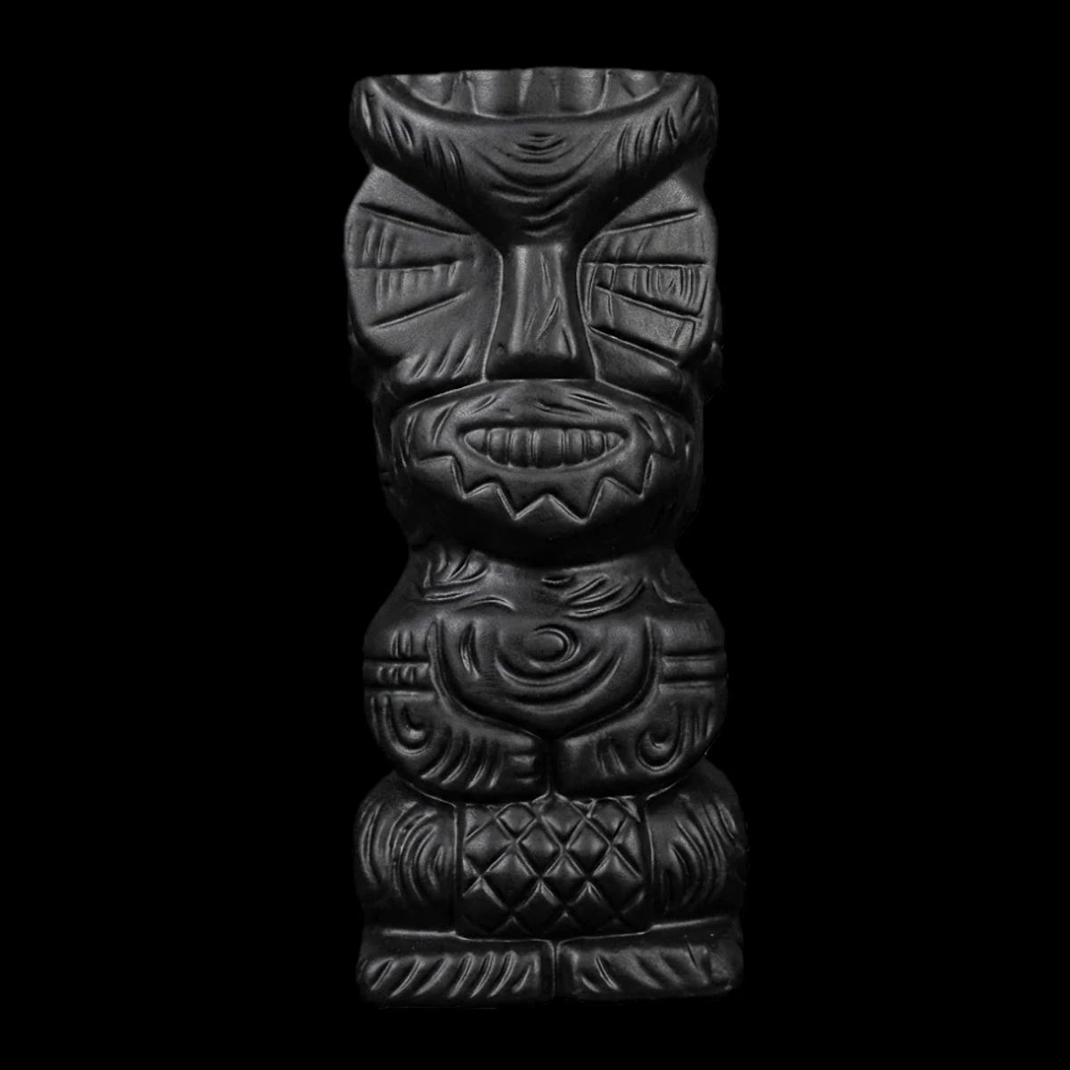 GENERICO - Vaso Tiki Totem Black Edition - Negro 400 ml Cerámica