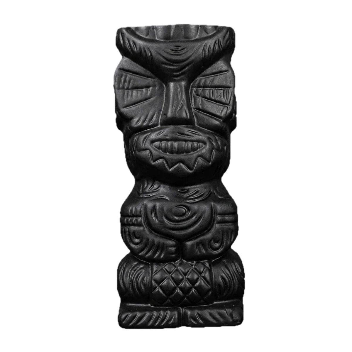 GENERICO - Vaso Tiki Totem Black Edition - Negro 400 ml Cerámica