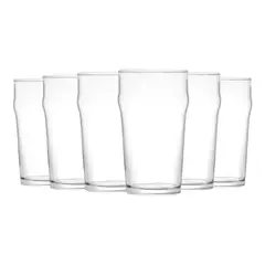 GENERICO - Vaso Pinta Inglés Nonic X 6 Unidades - Transparente 570 ml Vidrio