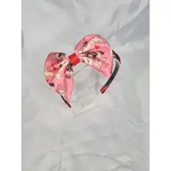 EL ESPACIO DE TOMMY - Cintillo niña rojo con lazo rosa con perro