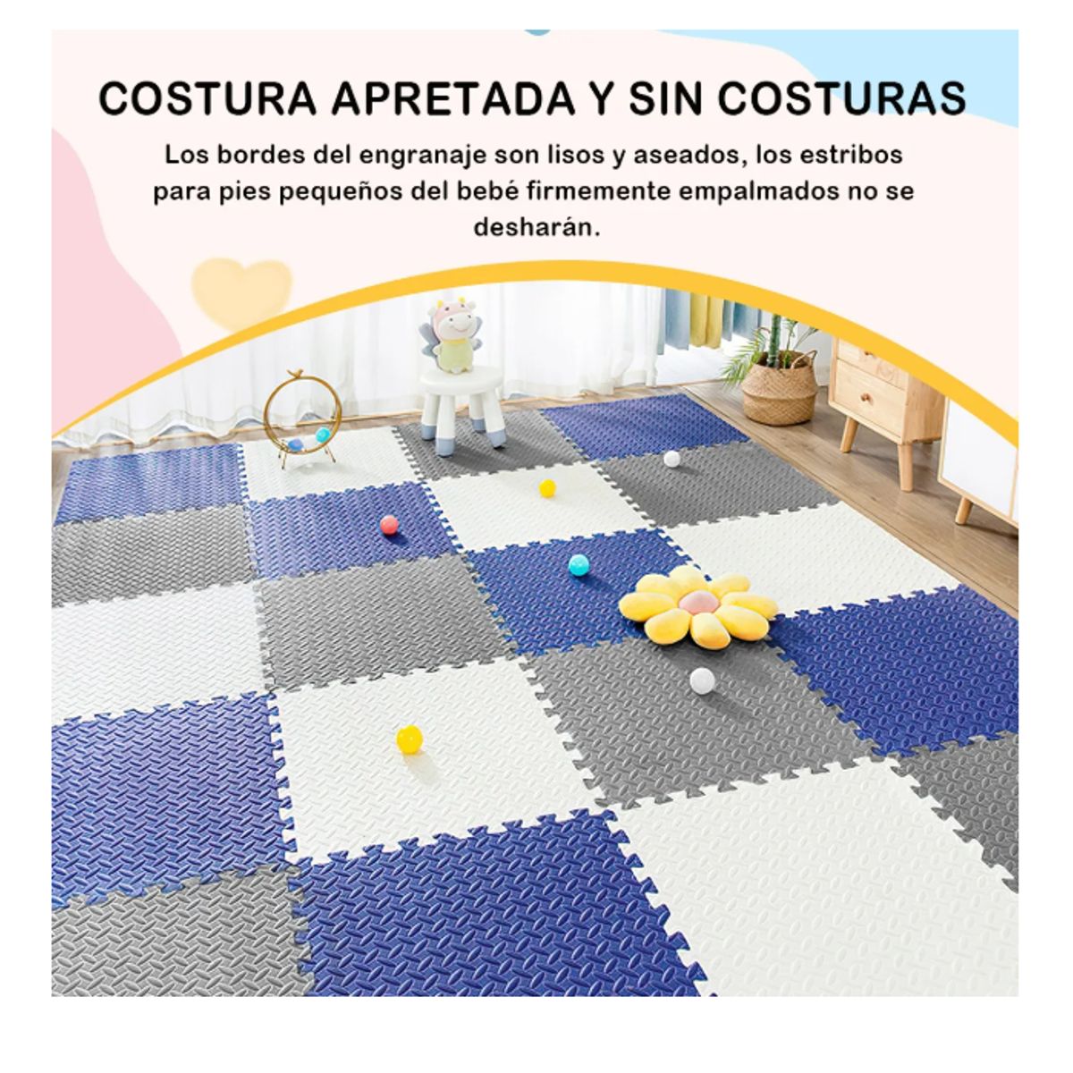 GENERICO - Set Alfombra Goma Eva Antigolpes