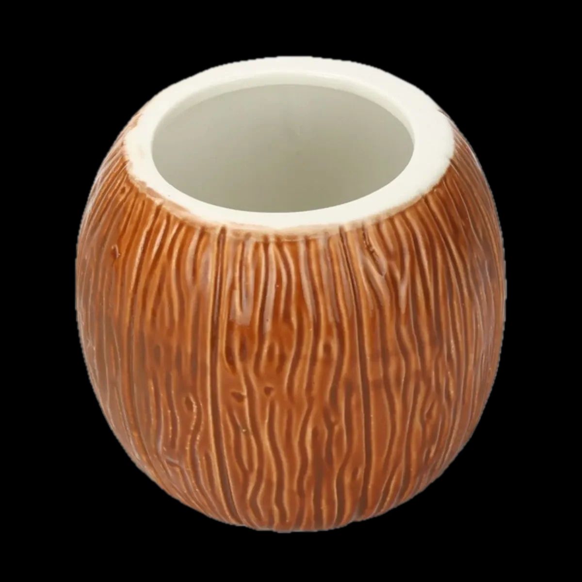 GENERICO - Vaso Tiki Coco Liso - Multicolor 400 ml Cerámica