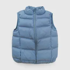 COLLOKY - Parka sin mangas niño celeste 6/9M a 4/5A